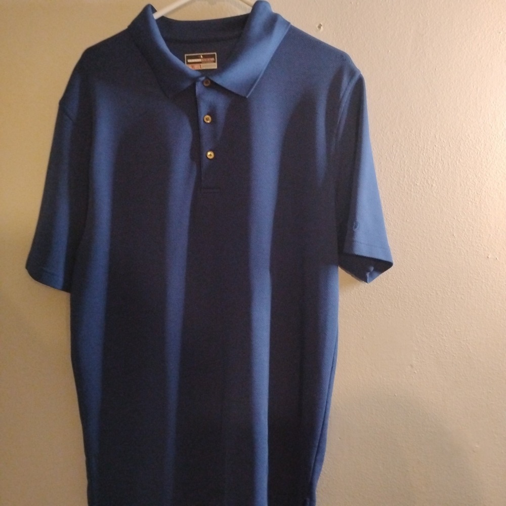 Grand Slam Blue Polo Shirt Men's Big & Tall XXL Short Sleeve Performance Logo